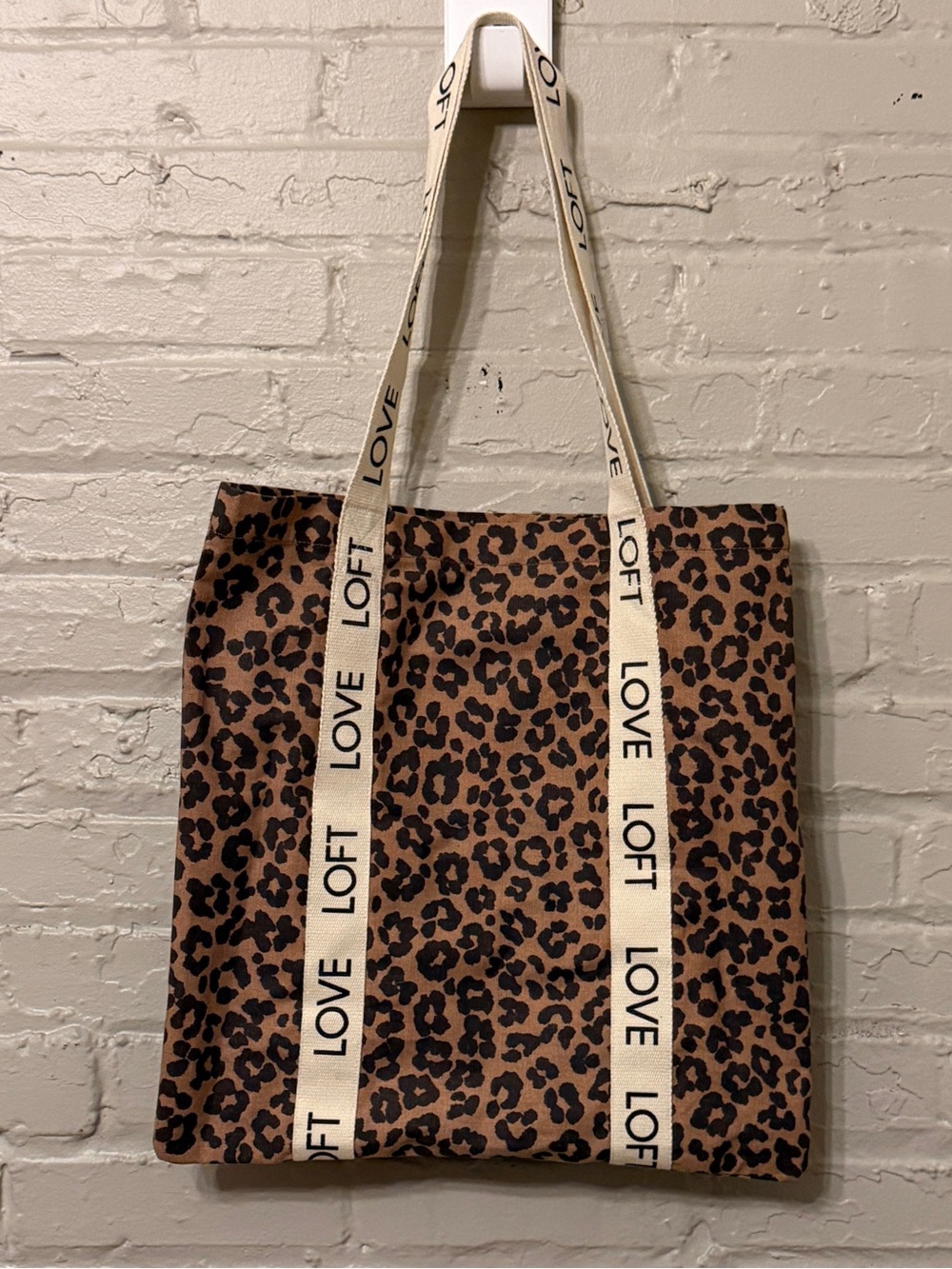 NWT Loft Leopard Tote Bag Love